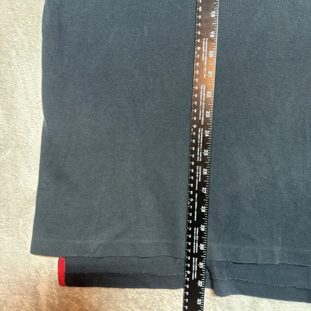 Polo Ralph Lauren Triple Pony Shirt‎ Men XL Black Custom Fit Multi Color Logo